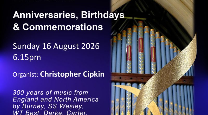 Anniversaries, Birthdays & Commemorations